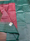 MANIKYAM,   PURE KANCHI HANDLOOM SOFT SILK SAREE WITH ALLURING RICH PALLU- CUTE MOTIFS ALLOVER  AND  BLOUSE-PRIY001GM