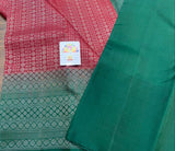 MANIKYAM,   PURE KANCHI HANDLOOM SOFT SILK SAREE WITH ALLURING RICH PALLU- CUTE MOTIFS ALLOVER  AND  BLOUSE-PRIY001GM