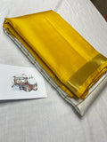 AARNABI , ELEGANT YELLOW AND WHITE COMBINATION PURE KANJIVARAM SILK SAREE FOR WOMEN -PRIY001YW