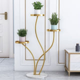 Golden Grace , Matte Gold Finish Planter Stand -GRIH001MPA