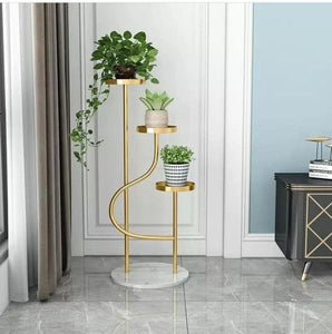 Golden Climber , Matte Gold Finish Planter Stand -GRIH001MPB