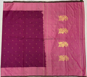 Manikarnika, elegant dual shade pink kanjivaram silk saree for women -PRIYAN001DS