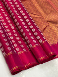 Pankhuri , elegant Pink Kanjeevaram Silk Saree with Weaved Pallu-PRIYAN001PKSS