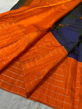 Kanchipuram Pure Handloom korvai silk saree for women -PDS001OB