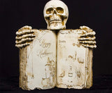 Halloween Skull Spell Book  Light in polyresin-ONE001SSB