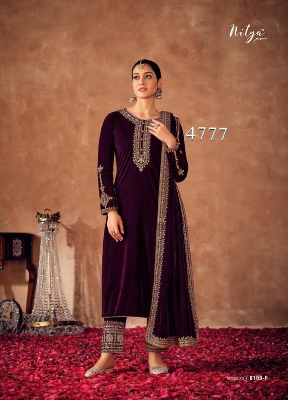 Velvet Salwar Kameez - Designer Velvet Suits for Women