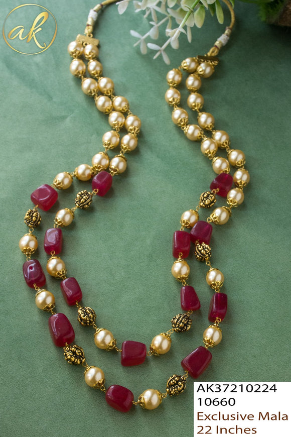 Harika ,Gold finish semi precious beads bracelet for women -LR001SPH –