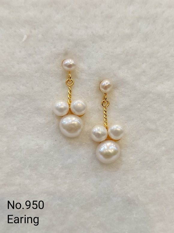 18k Gold-Plated Frangipani-Themed Pearl Drop Earrings - Pearly Blooms |  NOVICA