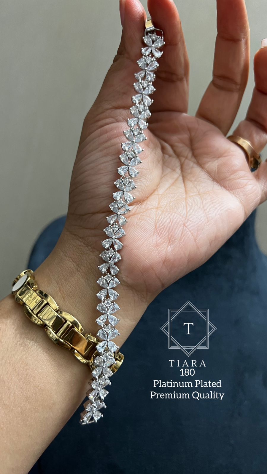 Graceful Platinum Diamond Bracelet