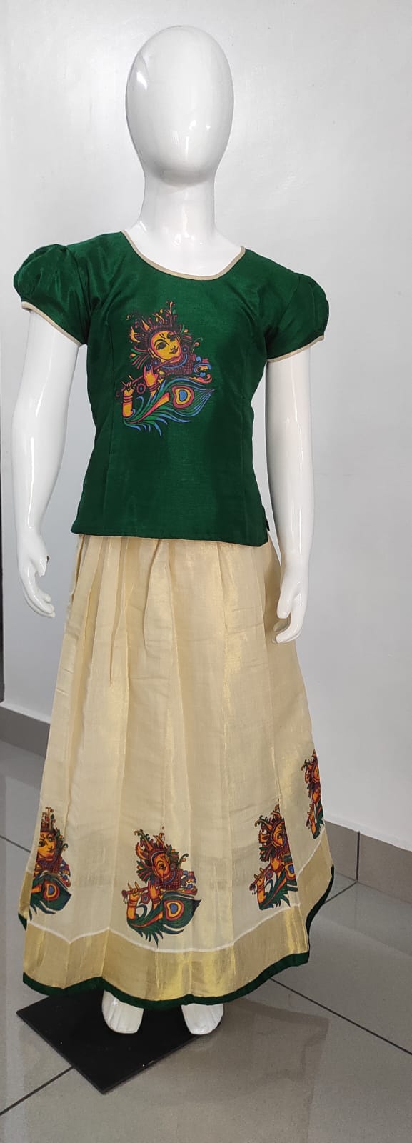 Black Color & Golden Zari Kerala Kasavu Cotton Paavadai & Sattai (Pre  Booking) – Amutham Fashions