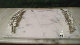 White Marble Serving tray with both side designer handle-AMAZ001MT