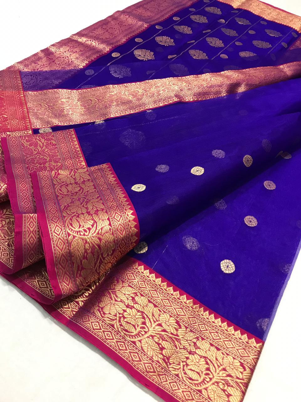 Chanderi katan silk saree handloom... - Kalyani Creation | Facebook