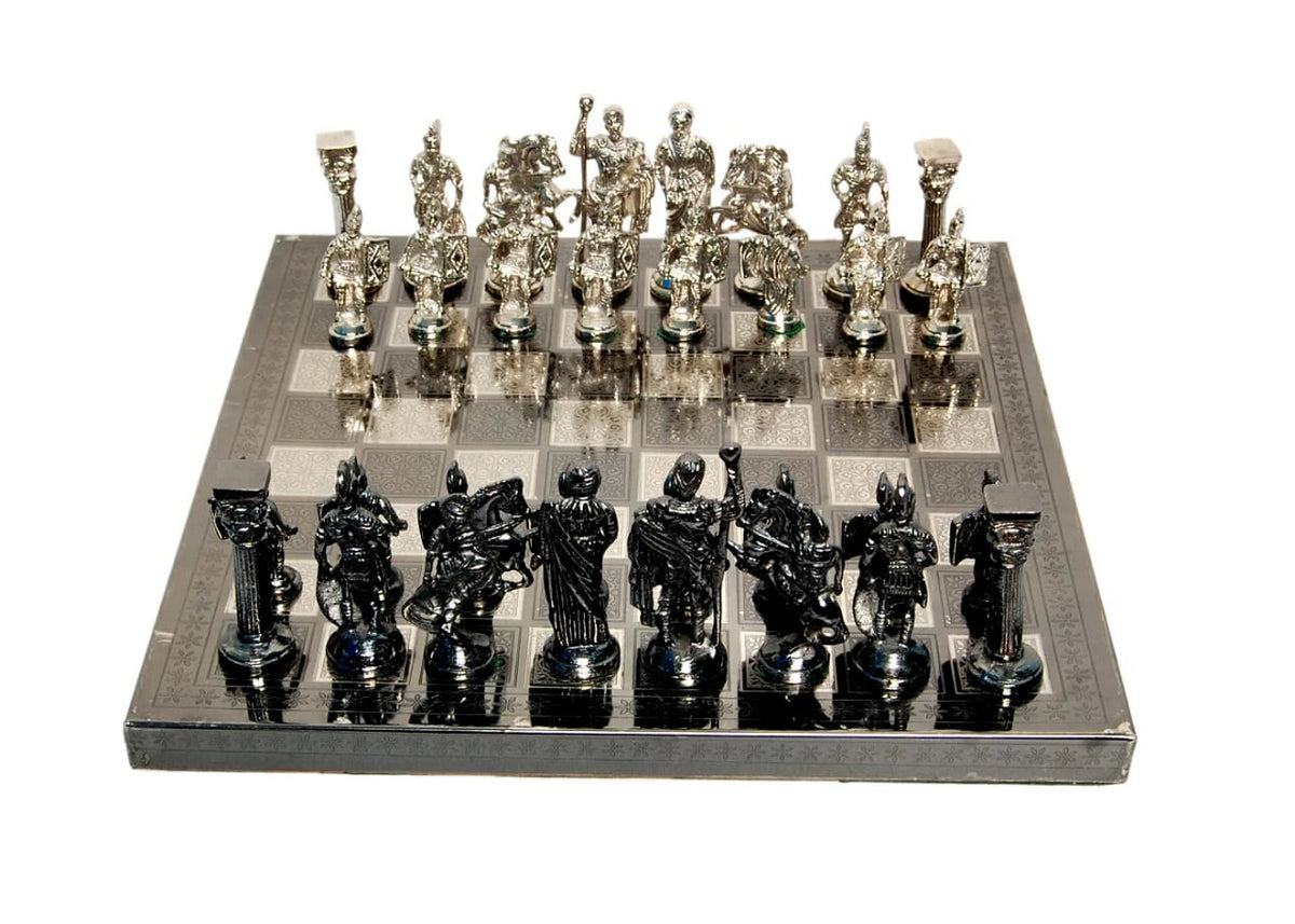 Roman Legion Greek Metal Chess Set – www.soosi.co.in