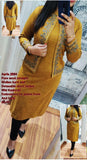 Mustard Yellow  Color Warm Woolen Kurti for Women -SANMYWK001