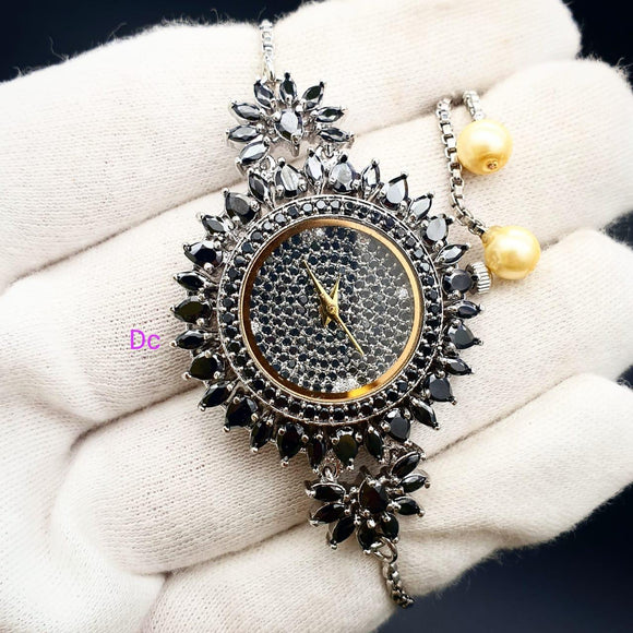 Sterling silver customized black beads Nazariya bracelet protect from   Vastustoreonline