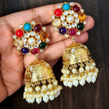 Beautiful Navratan jhumka for Women -MONJW001